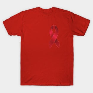 Red ribbon of awareness T-Shirt